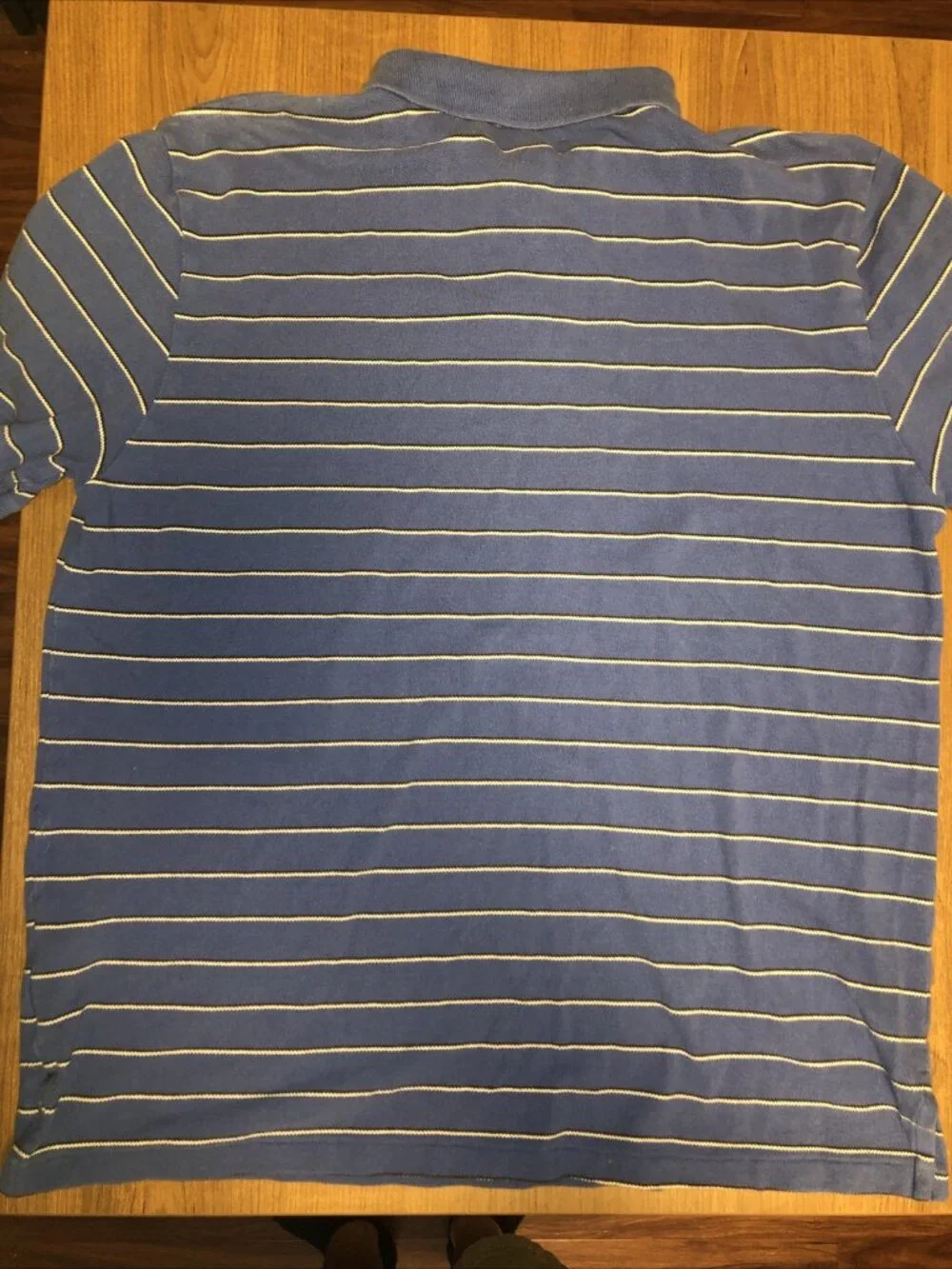 Vintage Polo Jeans Company Ralph Lauren Men's Polo Shirt Blue Striped Large